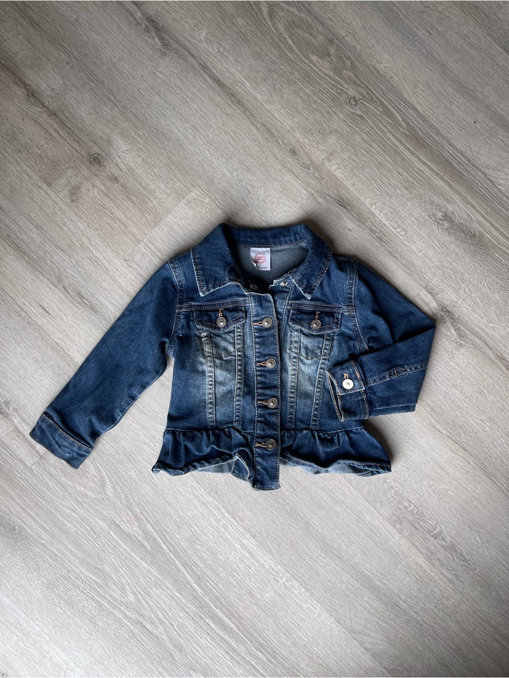wonder nation Dark Blue Denim Peplum Jacket